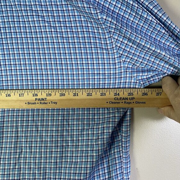 Peter Millar Crown Finish Shirt Mens XL Check Plaid Button Up Flannel Dress - Picture 10 of 13